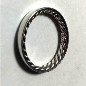 David Yurman Cable band narrow ring 3mm wide 925 sterling silver size 5.5